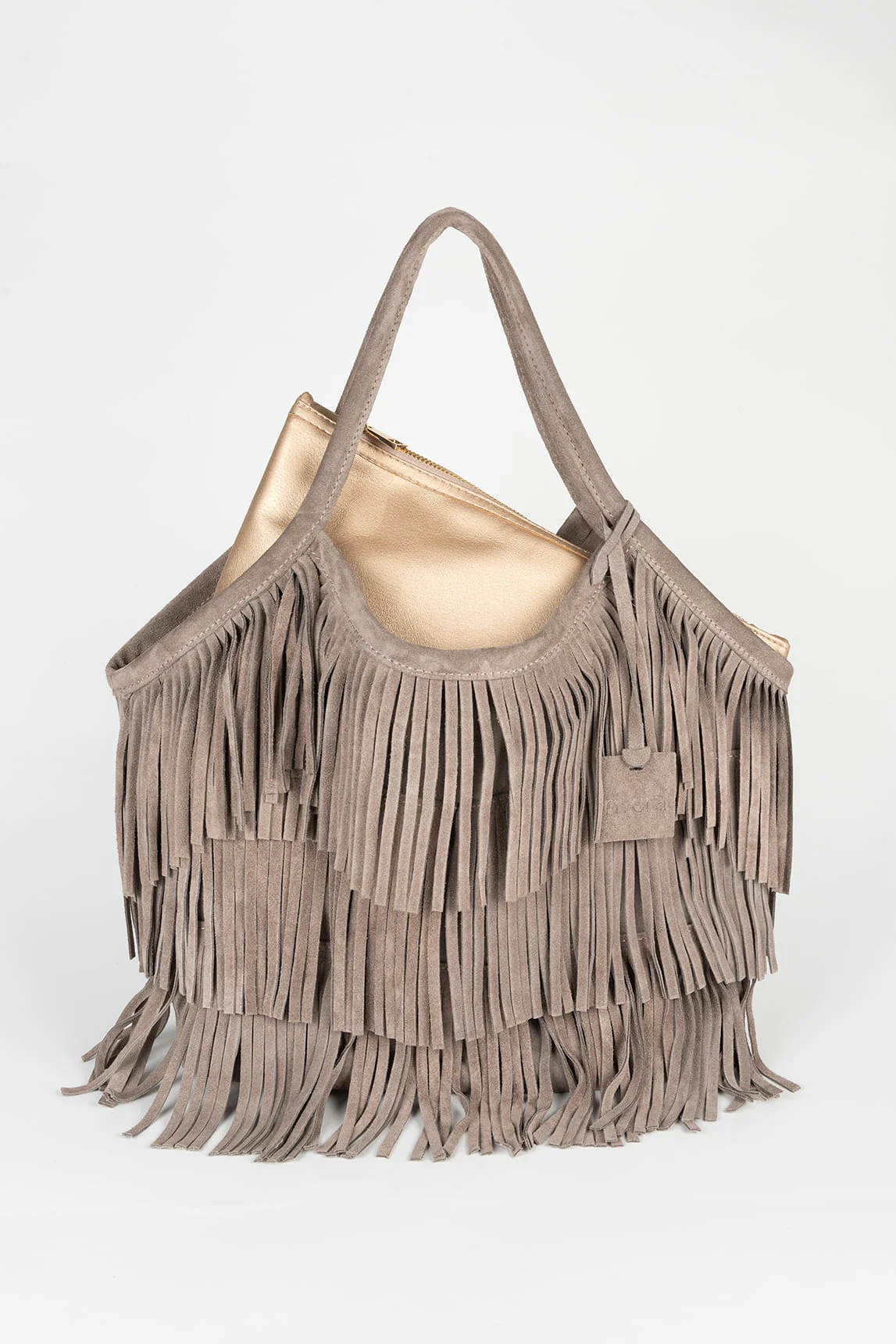 Bolso Ganache topo con flecos - Image 3
