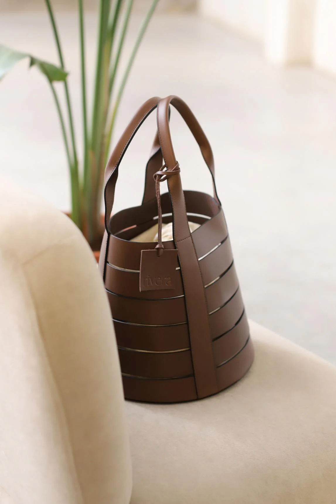 Bolso Kaelis cuero marrón - Image 3