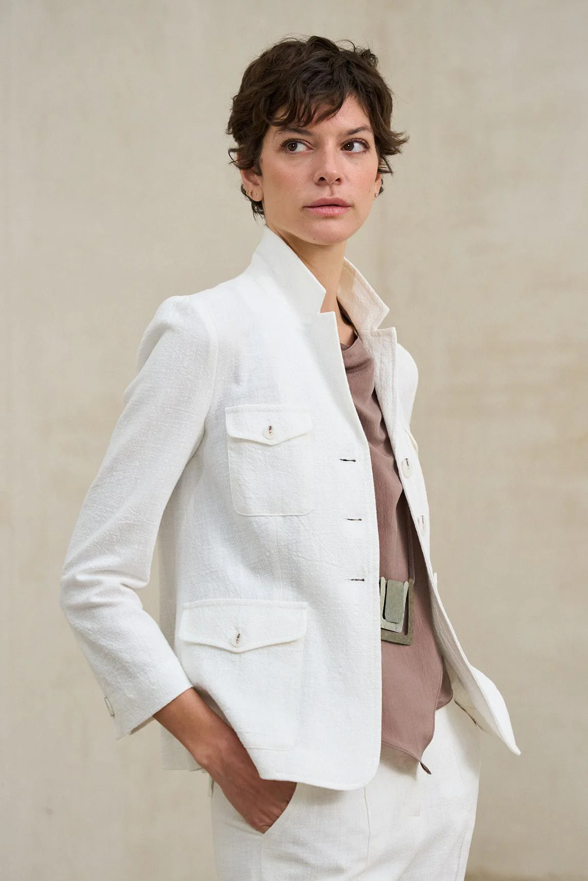 Chaqueta Brume blanco roto - Image 3