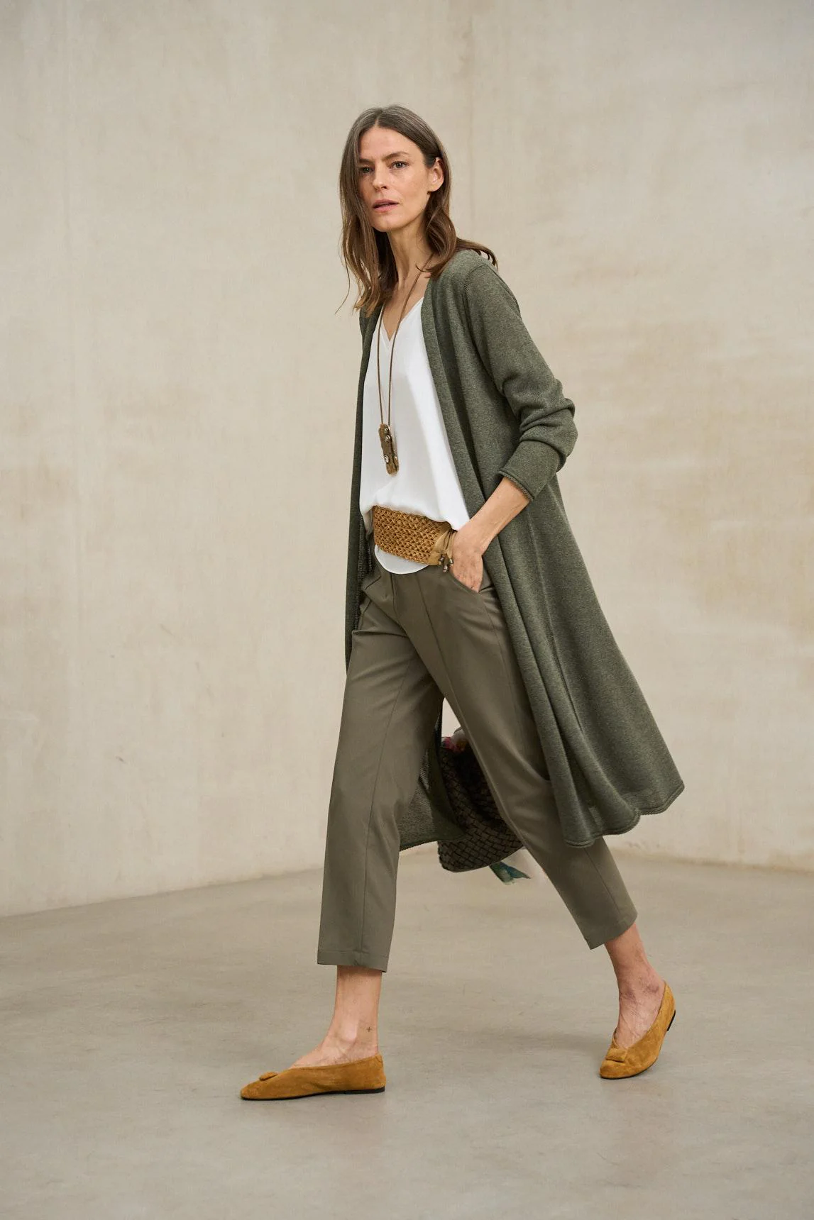 Chaqueta punto Avelin verde oliva - Image 3