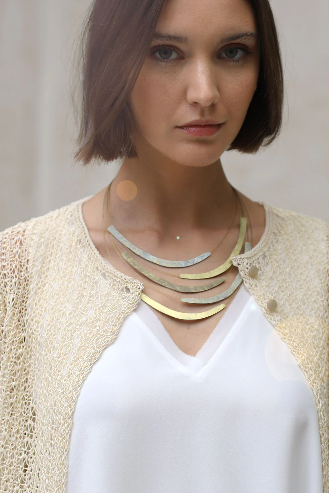 Collar Sorell dorado envejecido FL Private Collection - Image 3
