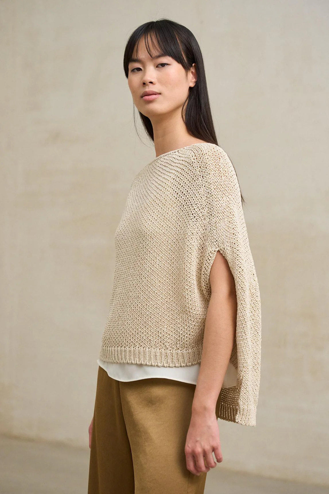 Jersey Calero beige de punto ligero - Image 3