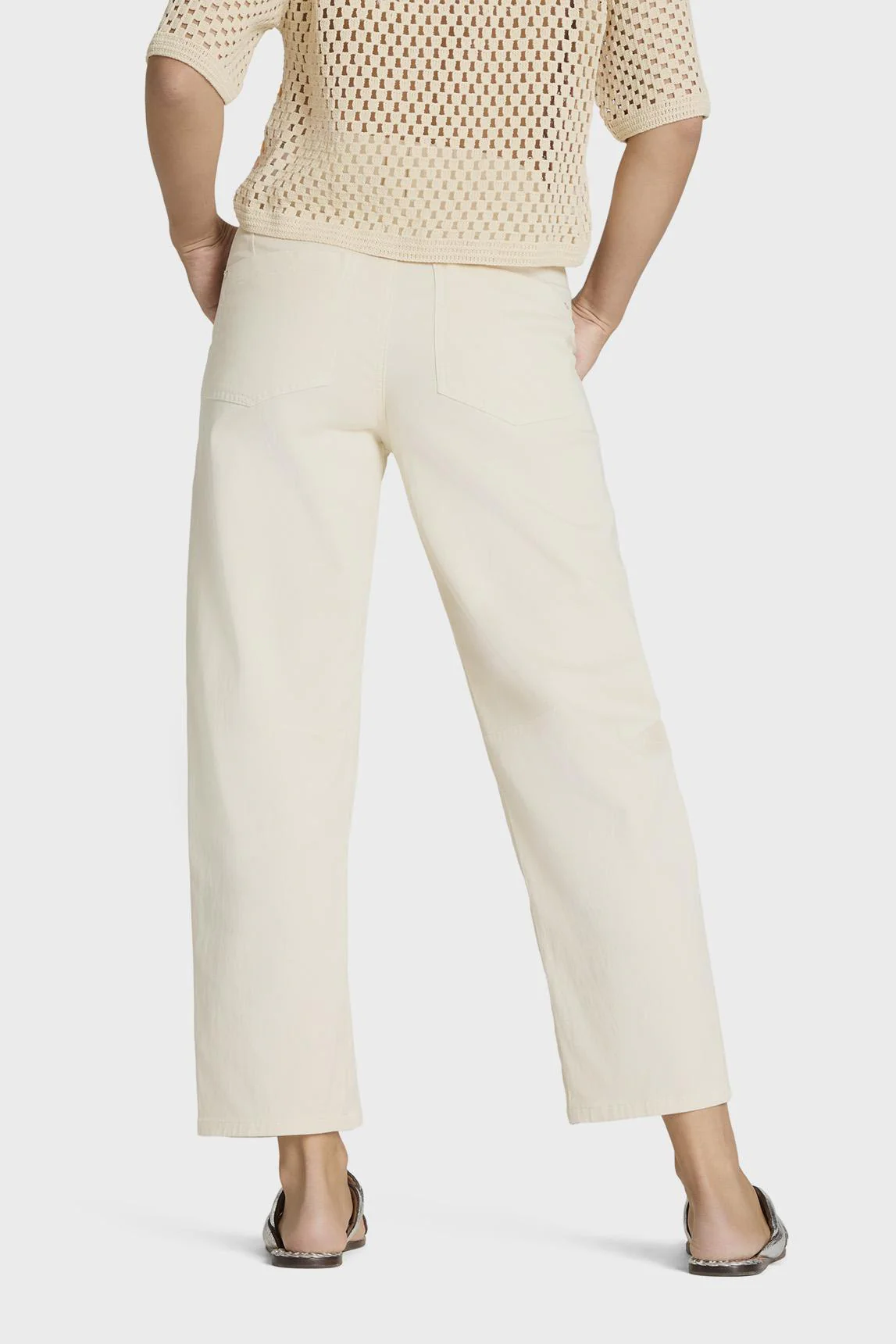 Pantalón Cambio O-Shape Cropped Orelie blanco roto - Image 6
