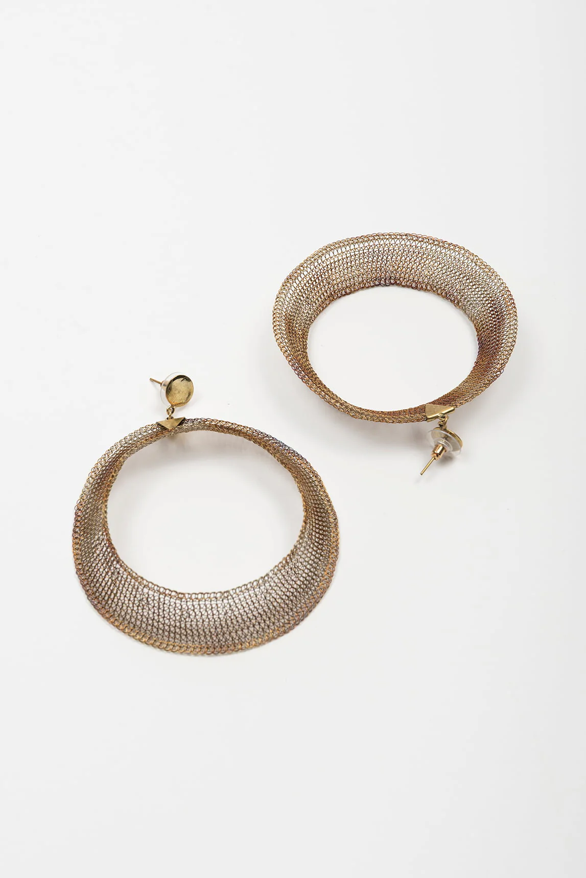 Pendientes Halo malla cobre - Image 3