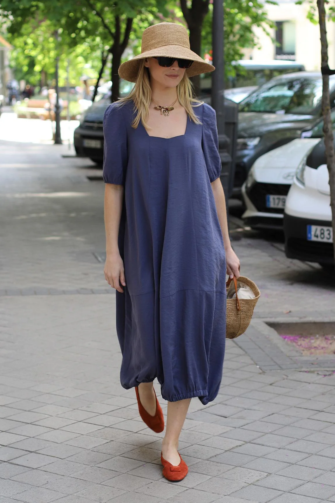 Vestido Zarela azul medio - Image 6